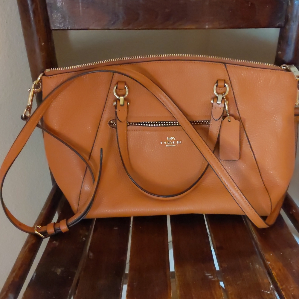 Orange coach handbag
